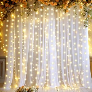 Midlinkerz White Decoration Net with Led Fairy Lights for Romantic Dinner, Anniversary, Paper Birthday Party Celebration and Valentines Day Or Cabana Tent Decoration