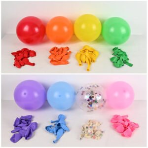 Midlinkerz Decorating Garland -1Tape Strip,1Glue dot,1 Pump, 4 Ribbon Balloon Bouquet (Multicolor, Pack of 7)