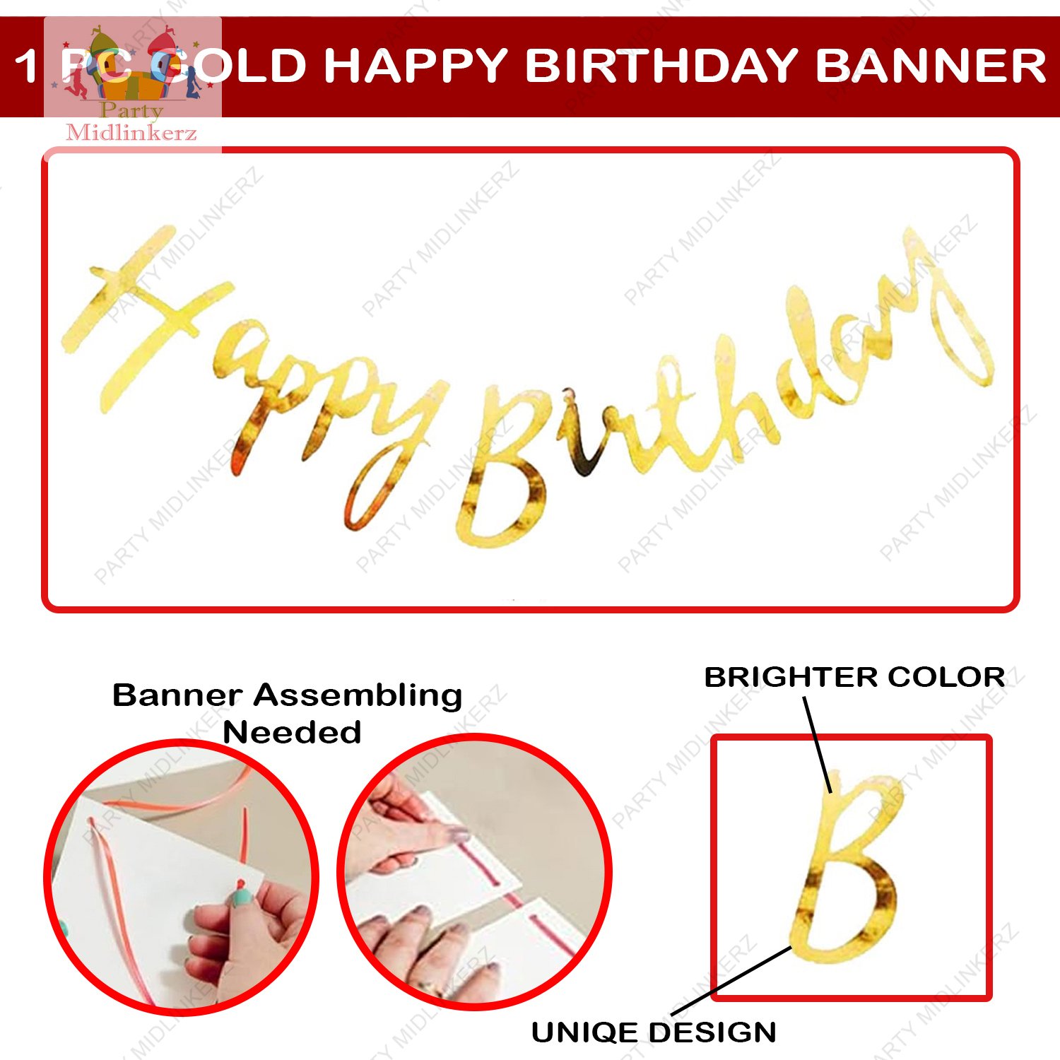 Midlinkerz 48 Pcs Burgundy Pink Balloons Birthday Decoration Kit Combo | Birthday Balloons for Decoration | Birthday Decoration for Girls | Wedding Party Decoration Supplies - Image 2