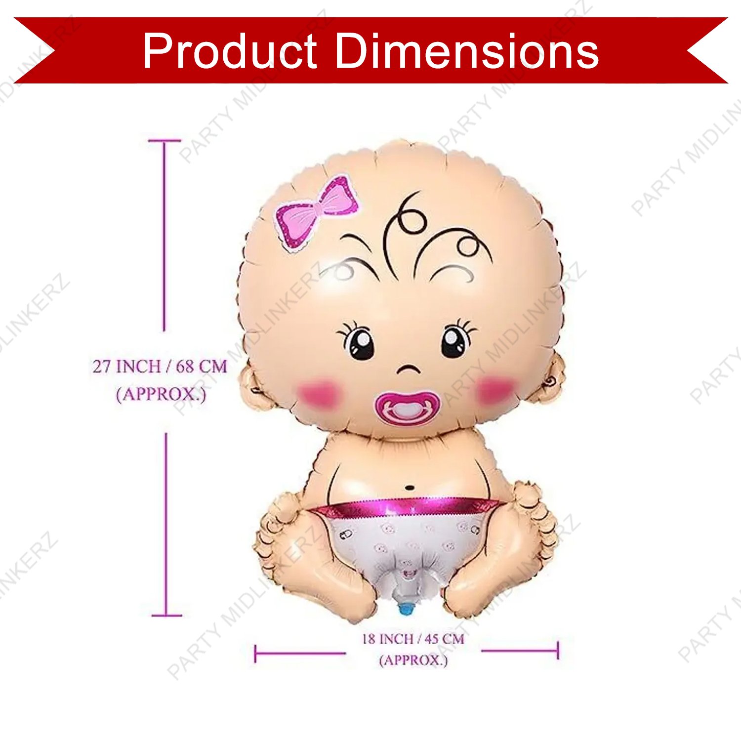 Midlinkerz Baby Shower Decoration Items Kit for Home Purple Pastel Balloons (Set of 35) - Image 3