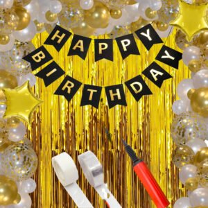 Midlinkerz Birthday Decoration Items - 63 Pcs, Happy Birthday Decoration For Kids