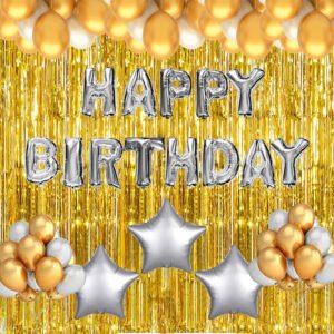 PARTY MIDLINKERZ Happy Birthday Decoration kit Combo - 38 Pcs for Birthday Decor (Set of 38)