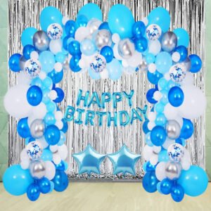 MIDLINKERZ Printed Happy Birthday Decoration kit Combo - 50 Pcs for Birthday Decor (Set of 61)