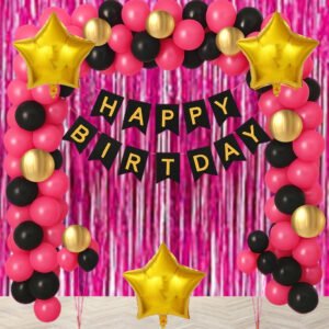 PARTY MIDLINKERZ Happy Birthday Balloons Party Decoration Kit items 67Pcs combo set decor for HBD