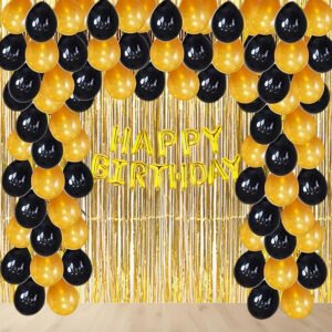 PARTY MIDLINKERZ Happy Birthday Balloons Party Decoration Kit items 34Pcs combo set decor for HBD (Set of 34)