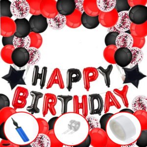 MIDLINKERZ Solid Happy Birthday Balloons Decoration Kit(Set of 41)