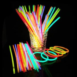 Midlinkerz Light up Toys Glow Sticks Mixed Colors Party Favors Supplies for Kids Birthdays (Glow Bracelets,Multicolor) (Pack of 50)