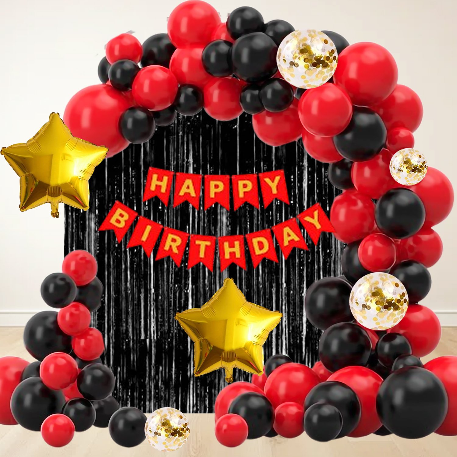 MIDLINKERZ Printed Happy Birthday Decoration kit Combo - 38 Pcs for Birthday Decor (Set of 33)