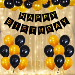 Midlinkerz Led Happy Birthday Decoration kit items - 54 Pcs for 1st Birthday combo pack  (Set of 54)