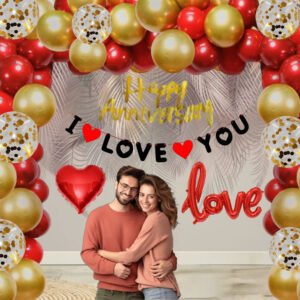 Midlinkerz Happy Anniversary Decoration kit Combo - 46 Pcs for Anniversary Decor  (Set of 46)