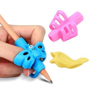 Midlinkerz Pencil Gripper for Kids Writing - Set of 3 Pcs, Writing Supplies, Kanjak Gifts for Girls Pack of 12, Kanya Pujan Gifts Set of 03, Navratri Gifts for Kanya, Navratri Kanya Pujan Gift