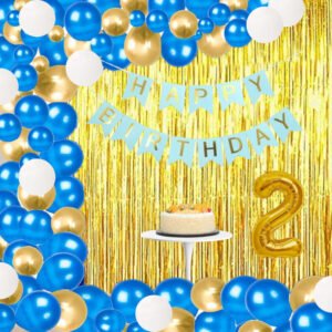 “MIDLINKERZ Happy Birthday Balloon Decoration Kit – 38 Pcs (Multicolor, Pack of 29) with Banner, Metallic Balloons & Golden Curtains”