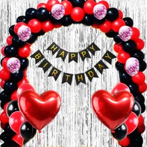 MIDLINKERZ Printed Happy Birthday Decoration kit Combo - 55 Pcs for Birthday Decortaion