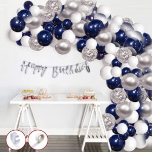 Midlinkerz Birthday Decoration Kit for Boys - Pack of 57 Blue Happy Birthday Decoration Kit
