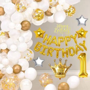 Midlinkerz Happy Birthday Decoration kit items Combo - 60 Pcs for Birthday Decor (Set of 60)