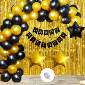 MIDLINKERZ Happy Birthday Balloons Party Decoration Kit items 46Pcs combo set decor for HBD (Set of 46)