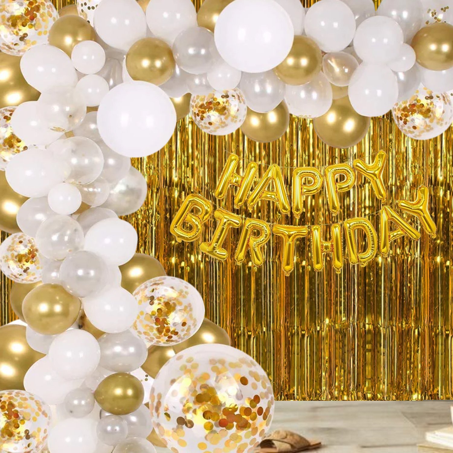 MIDLINKERZ Printed Happy Birthday Decoration kit items Combo - 54Pcs for Birthday Decor (Set of 54)