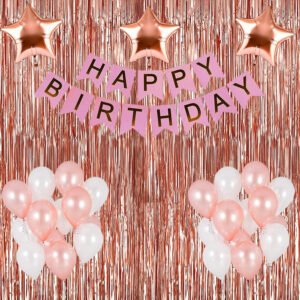 MIDLINKERZ Happy Birthday Balloons Party Decoration Kit items 46Pcs combo set decor for HBD  (Set of 46)