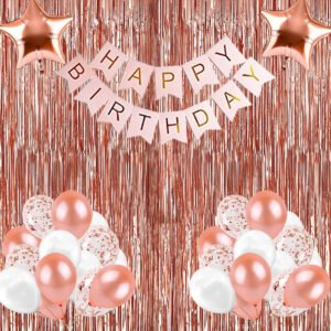 PARTY MIDLINKERZ Happy Birthday Balloons Party Decoration Kit items 32Pcs combo set decor for HBD  (Set of 32)