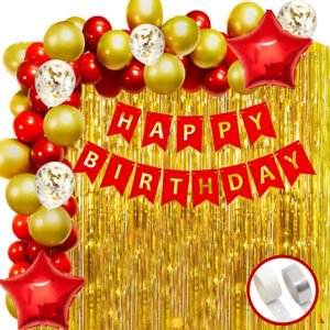 Printed Happy Birthday Decoration kit Combo - 52 Pcs for Birthday Decor  (Set of 33)