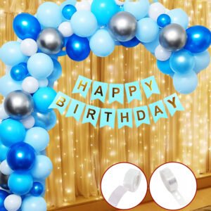 Midlinkerz Happy Birthday Decoration Items Kit, Blue For Boys, Girls, Husband, Wife, Kids  (Set of 65)