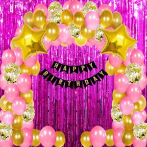 MIDLINKERZ Printed Happy Birthday Decoration kit Combo - 60 Pcs for Birthday Decor  (Set of 60)