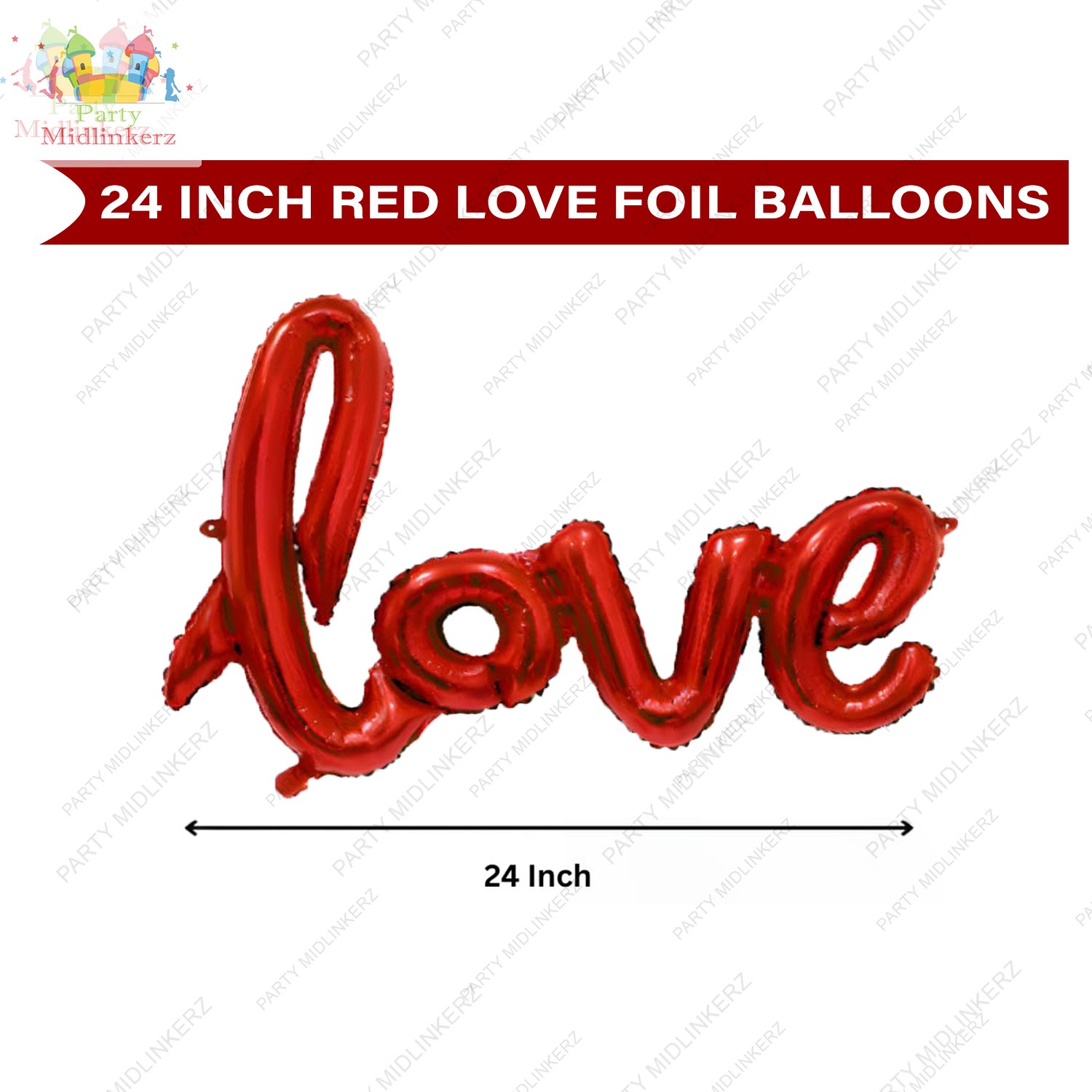 Midlinkerz 37 Pc Valentine Decoration Kit- Balloons, love Foil, White Net Curtain Cloth with led light| Wedding Anniversary Romantic Decoration Items for Girls Boys Couples Husband Wife - Image 5