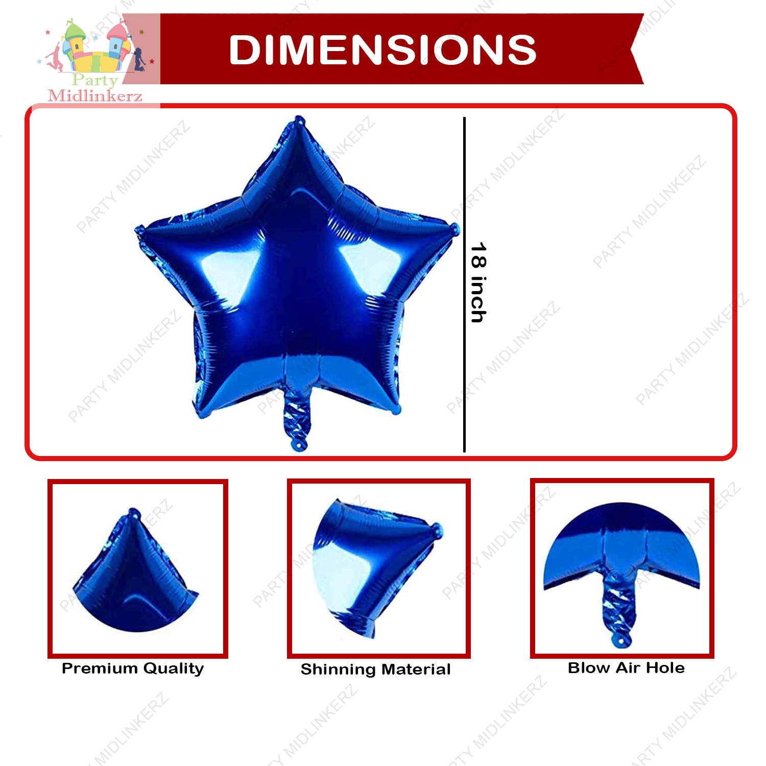 PARTY MIDLINKERZ Happy Birthday Balloons Party Decoration Kit items 46Pcs combo set decor for HBD (Set of 46) - Image 3