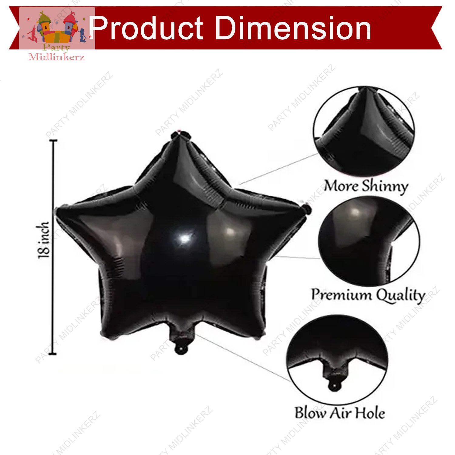 MIDLINKERZ Solid Happy Birthday Balloons Decoration Kit 40 Pcs, (Set of 40) - Image 3