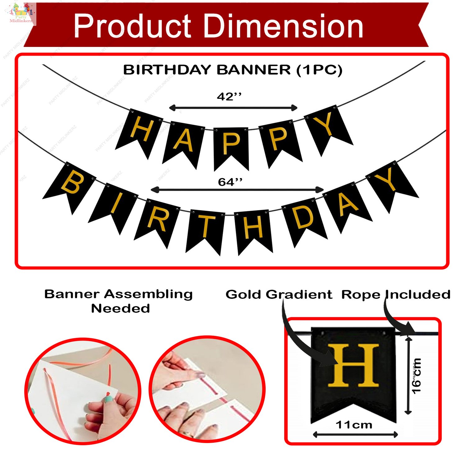 Midlinkerz Space Theme Birthday Decoration (Set of 63) - Image 3