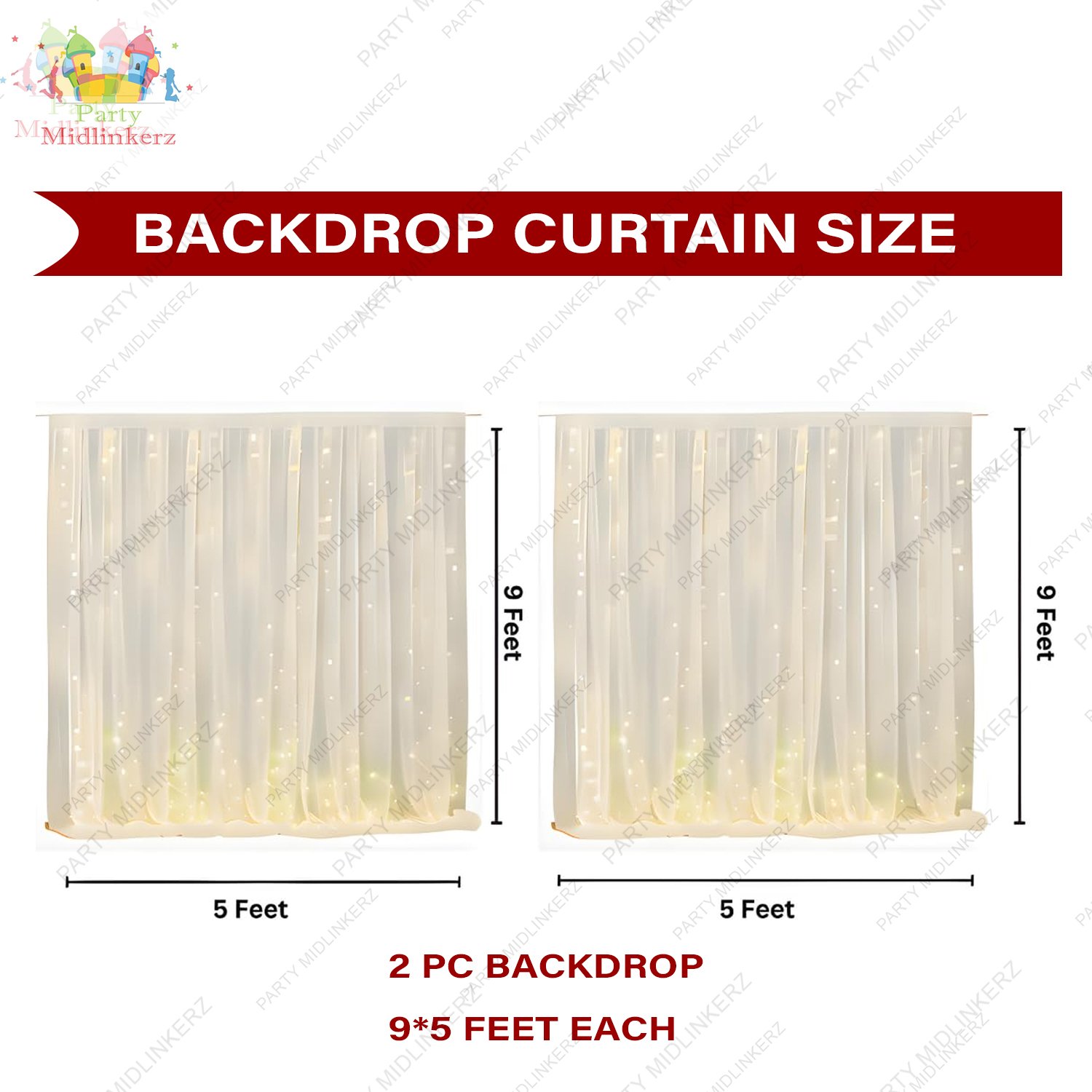 Midlinkerz 37 Pc Valentine Decoration Kit- Balloons, love Foil, White Net Curtain Cloth with led light| Wedding Anniversary Romantic Decoration Items for Girls Boys Couples Husband Wife - Image 4