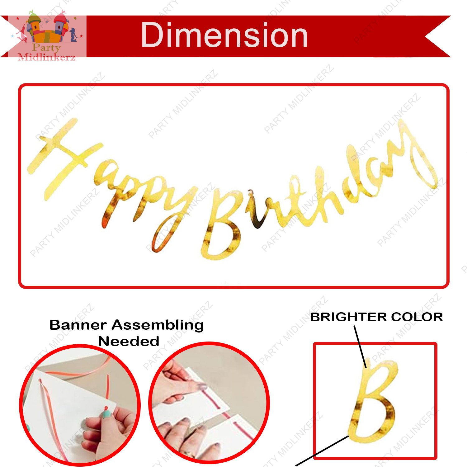 Midlinkerz Solid White and Golden Balloon Decoration for Birthday|with Led Light an Curtain Balloon Bouquet (White, Gold, Pack of 26) - Image 3