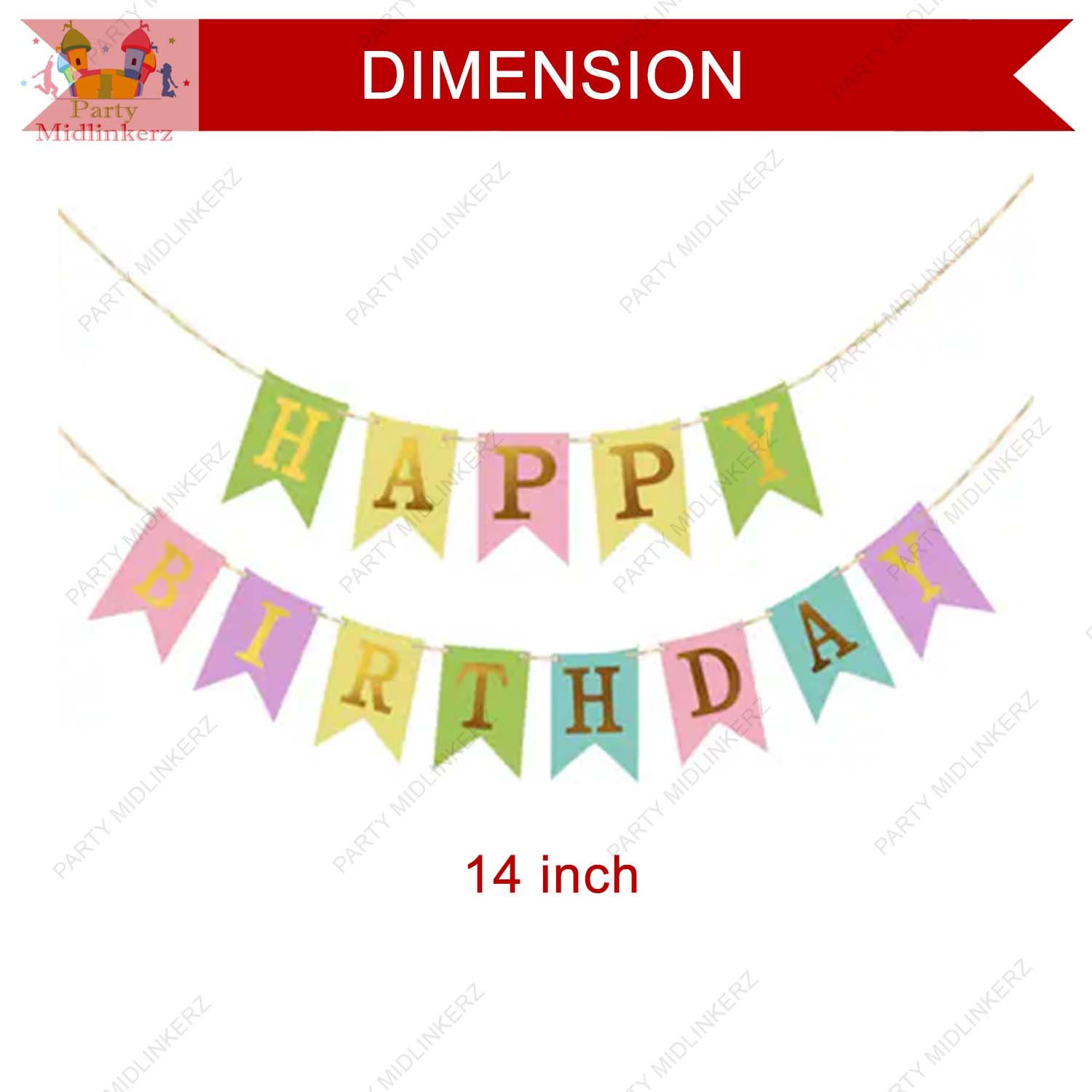 PARTY MIDLINKERZ Birthday Decoration for Girls, Happy Birthday Foil Balloon Kit Combo With Donuts (Set of 64) - Image 4
