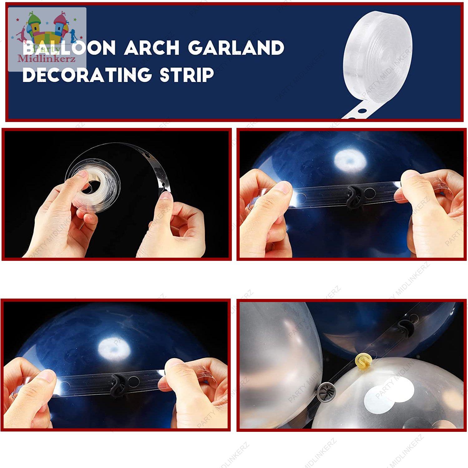 Midlinkerz Birthday Decoration Kit for Boys - Pack of 57 Blue Happy Birthday Decoration Kit - Image 5