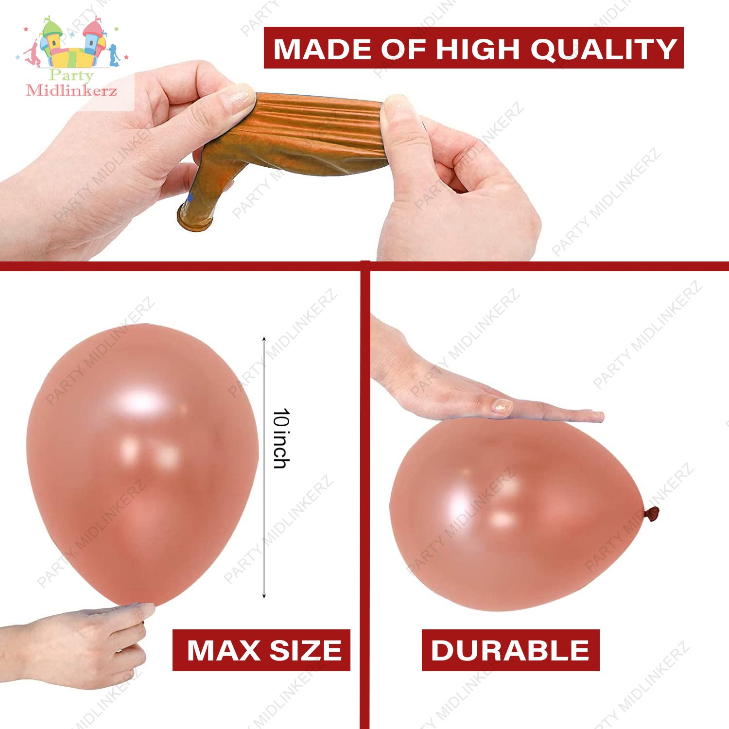 Midlinkerz Gold Birthday Decoratio Rosen Kit - Set of 69 Pcs With Confetti Rubber Balloons, Black Banner (Cardstock) - Decoration for Wife - Image 4