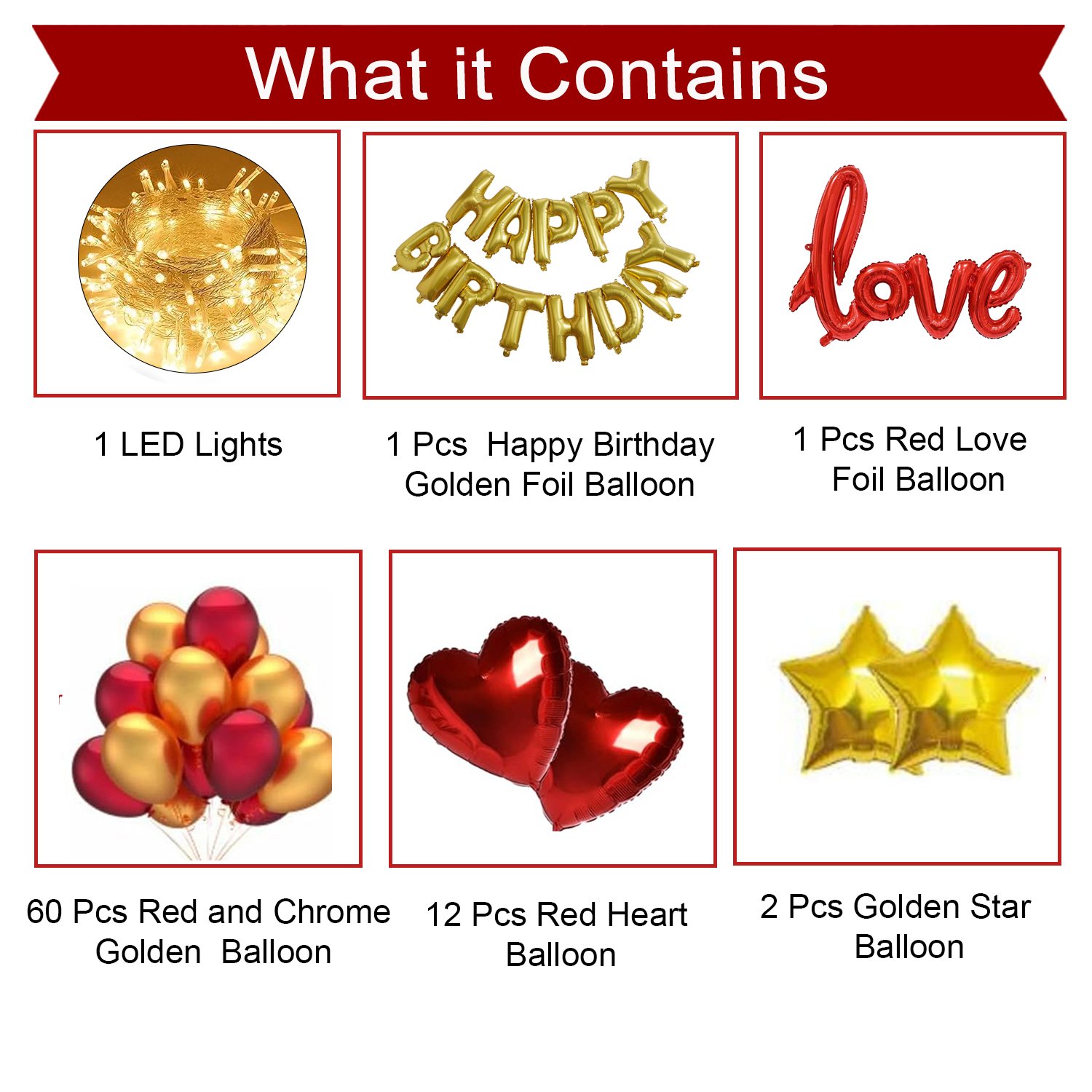 PARTY MIDLINKERZ Printed Happy Birthday Decoration kit Combo -77 Pcs for Birthday - Image 2