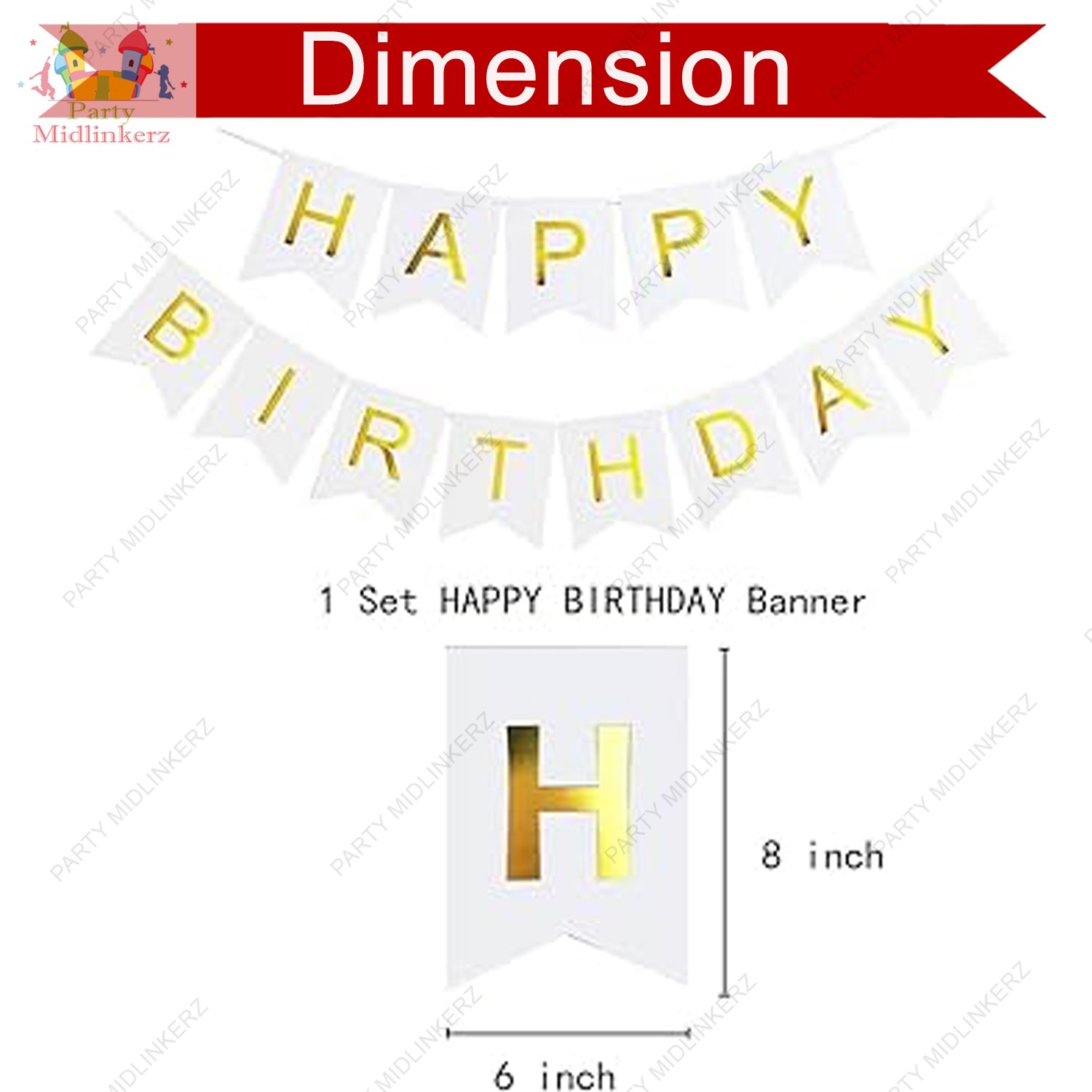 Midlinkerz Birthday Balloons for Decoration 29Pcs Happy Birthday Decoration Items Kit (Set of 29) - Image 3