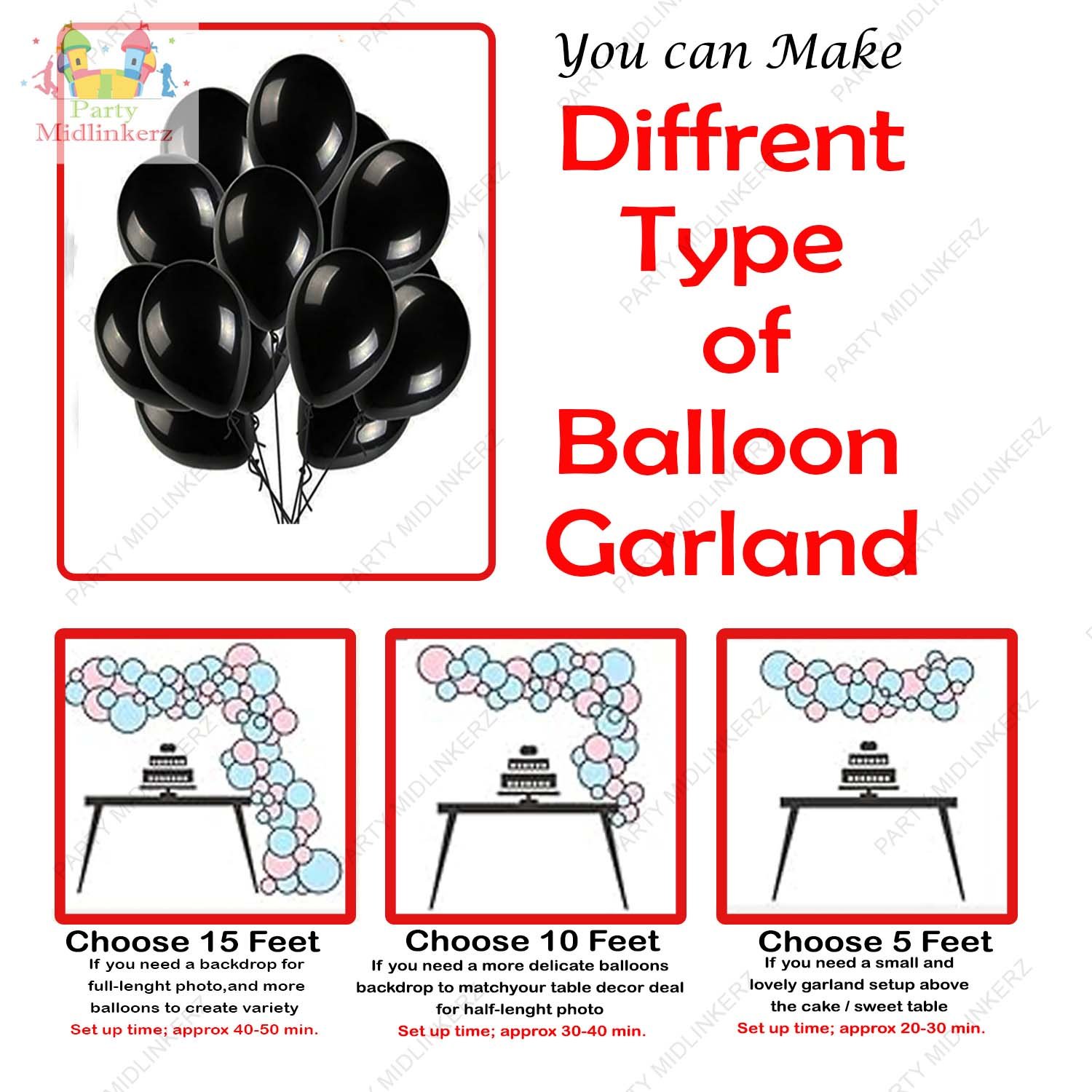 MIDLINKERZ Printed Happy Birthday Decoration kit Combo - 38 Pcs for Birthday Decor (Set of 33) - Image 5