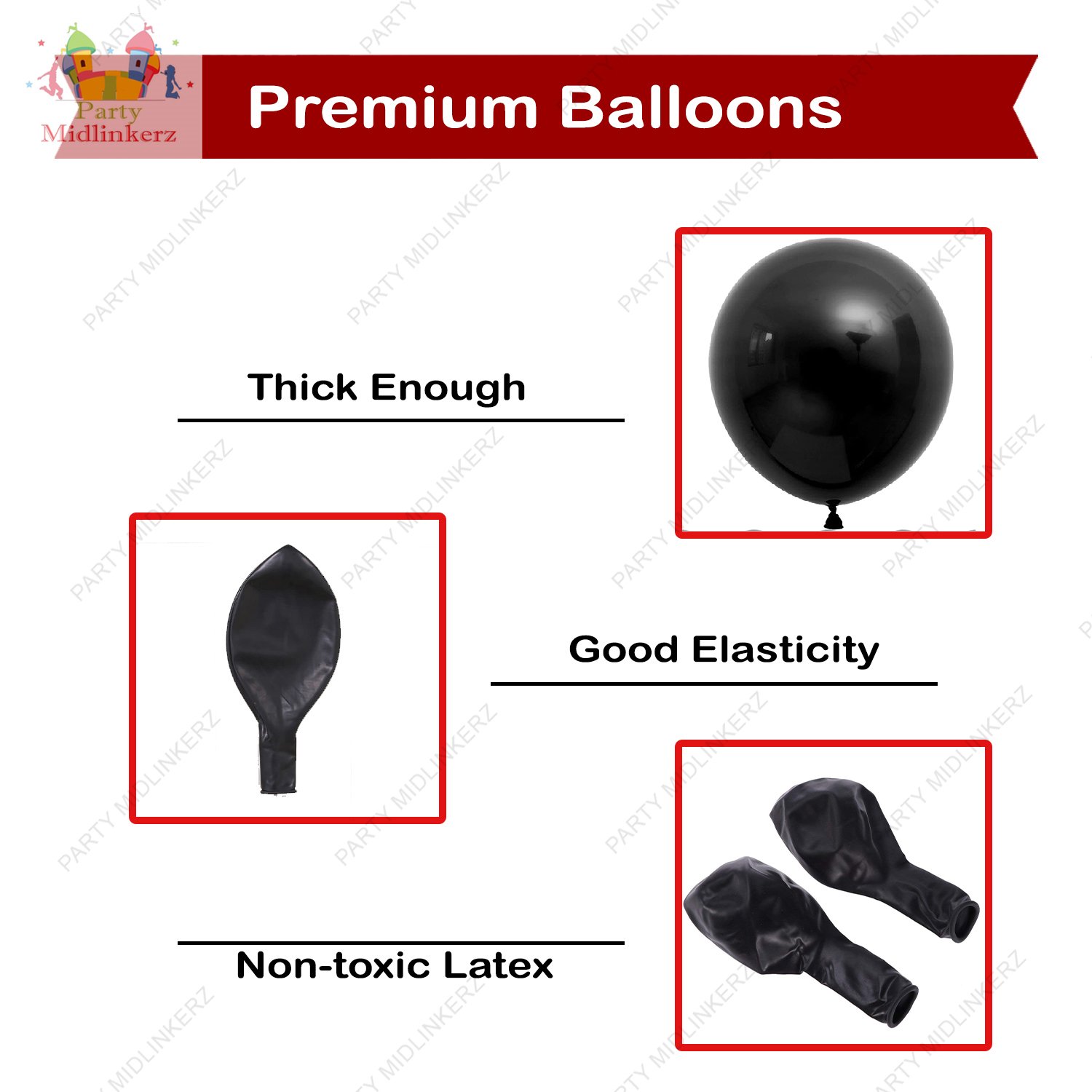 MIDLINKERZ Solid Happy Birthday Balloons Decoration Kit 47 Pcs, 1 set of silver 13Pcs "Happy Birthday" alphabet foil balloons and 30Pcs Blue, Black and Silver HD Metallic Balloons Set with Free 1Pcs of Glue Dot for Husband Kids Boys Balloons Decorations Items Combo with Helium Letters Foil Balloon Banner, Latex Metallic Balloons Balloon (Multicolor, Pack of 43) - Image 4