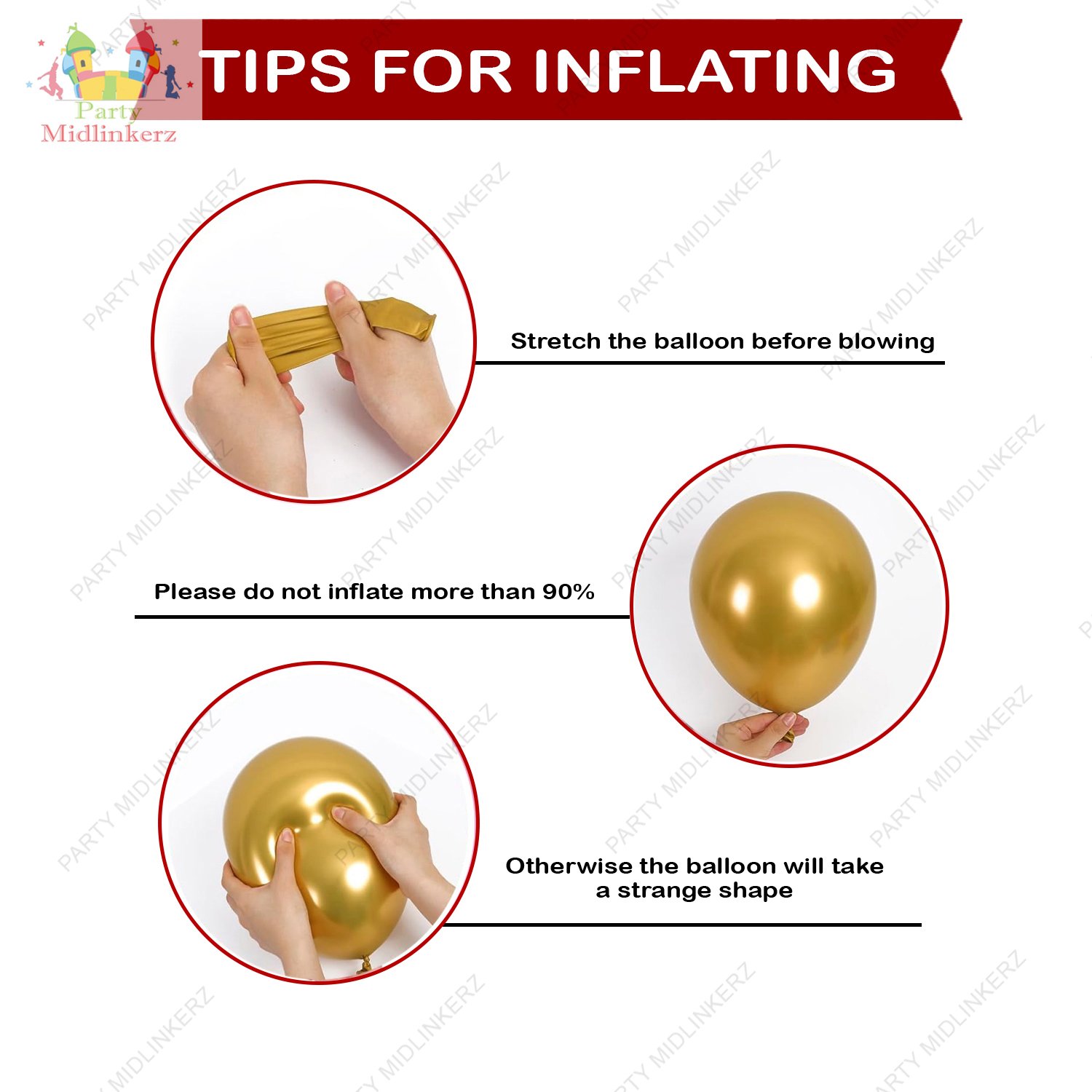 Midlinkerz Solid White and Golden Balloon Decoration for Birthday|with Led Light an Curtain Balloon Bouquet (White, Gold, Pack of 26) - Image 5