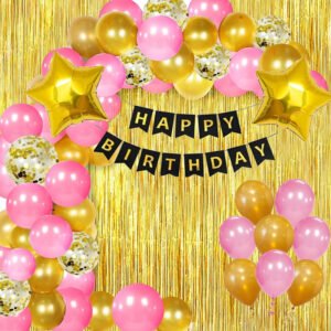 Midlinkerz Printed Happy Birthday Decoration kit Combo - 33 Pcs for Birthday Decor  (Set of 33)