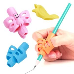 Midlinkerz Pencil Gripper for Kids Writing - 3Pcs | Pencil Holder | Pen Holder Or Finger Grip | Handwriting Pencil Grip Holder for Beginner | preschoolers | Pen Holder for Kids