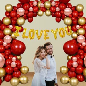 Midlinkerz  I Love You Anniversary Decoration Ki -Combo 54 Pcs For Decoration