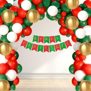 Merry Christmas Party Decoration Balloons for Xmas Party Décor Set of 43 Pcs