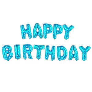 Blue Polka Foil Banner