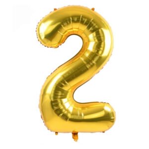 Party Midlinkerz Gold Number 2 Balloon