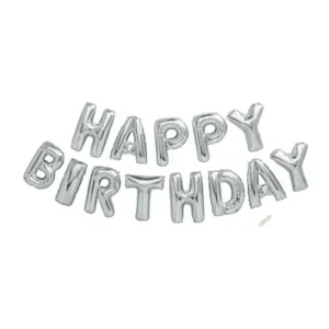 Silver Foil Birthday Banner