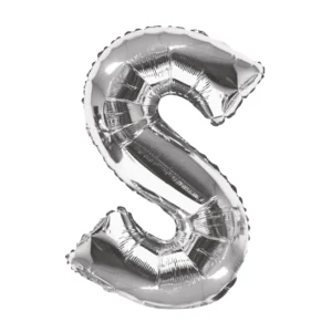 Party Midlinkerz Silver S Letter Balloon