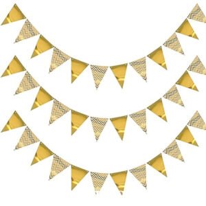 Golden Paper Triangle Flag