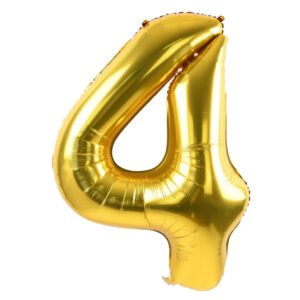 Party Midlinkerz Gold Number 4 Balloon